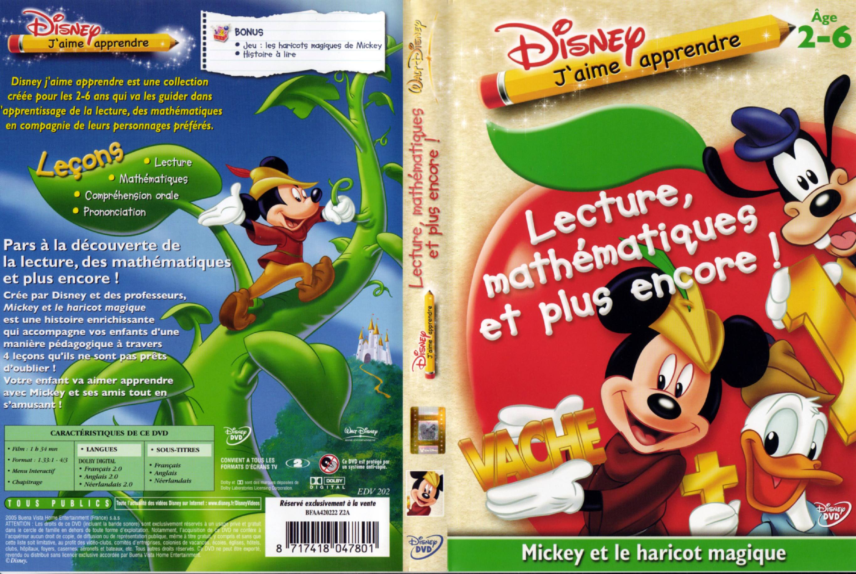 Disney J aime apprendre Lecture Mathematiques et plus encore